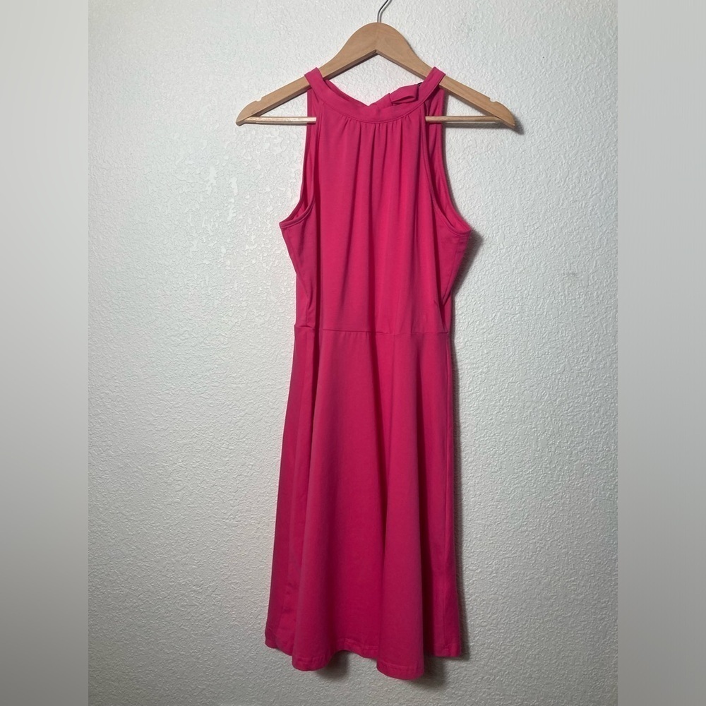 Ouges hot pink halter top dress fit and flare min… - image 3